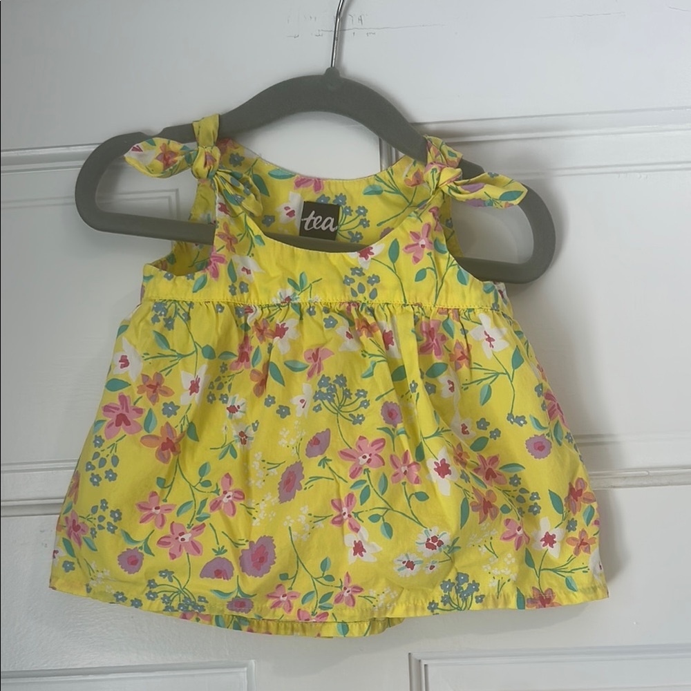 Tea Collection Yellow and Pink Floral Diaper Cover Accessories